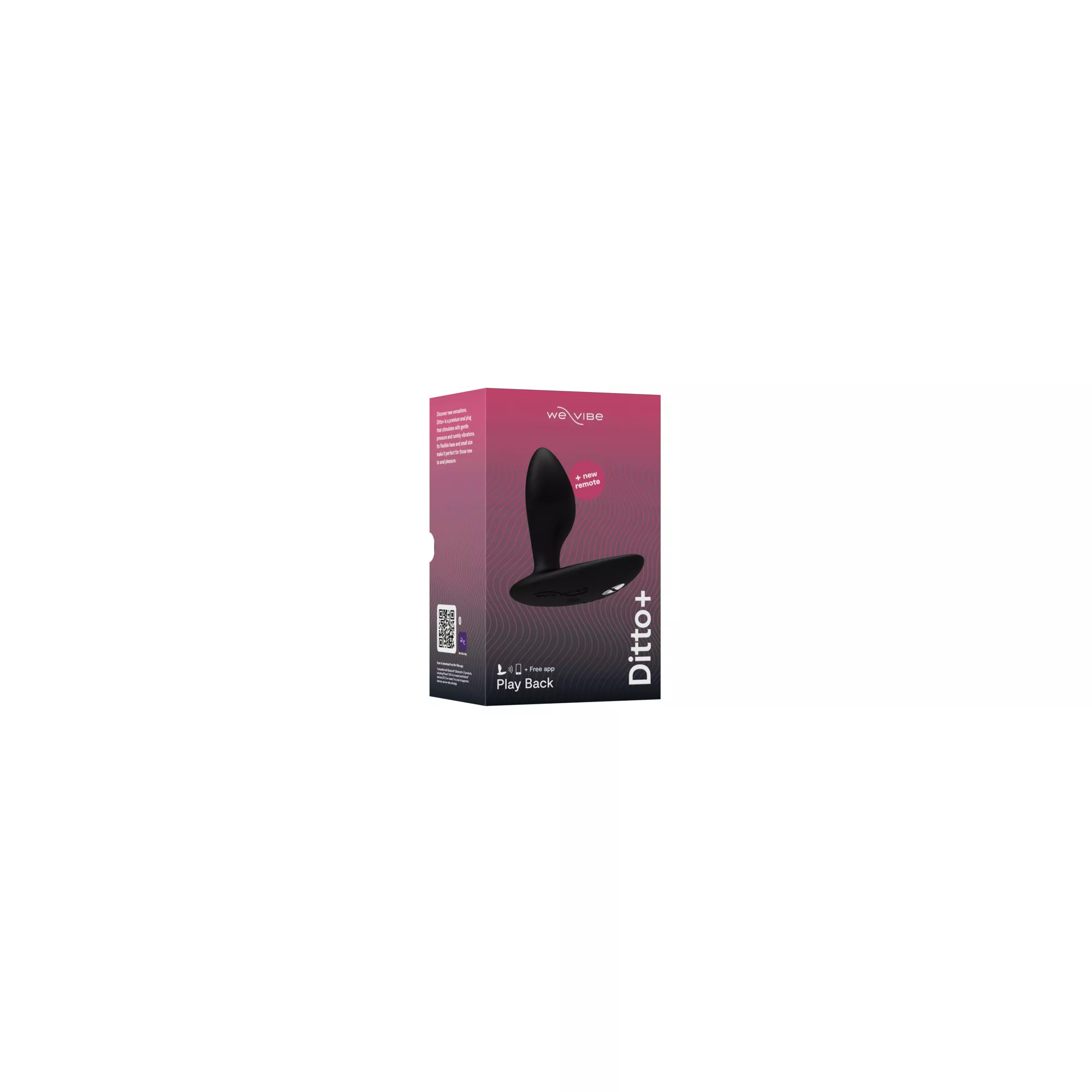 We-Vibe Ditto+ Vibrating Butt Plug Satin Black at Spencer's