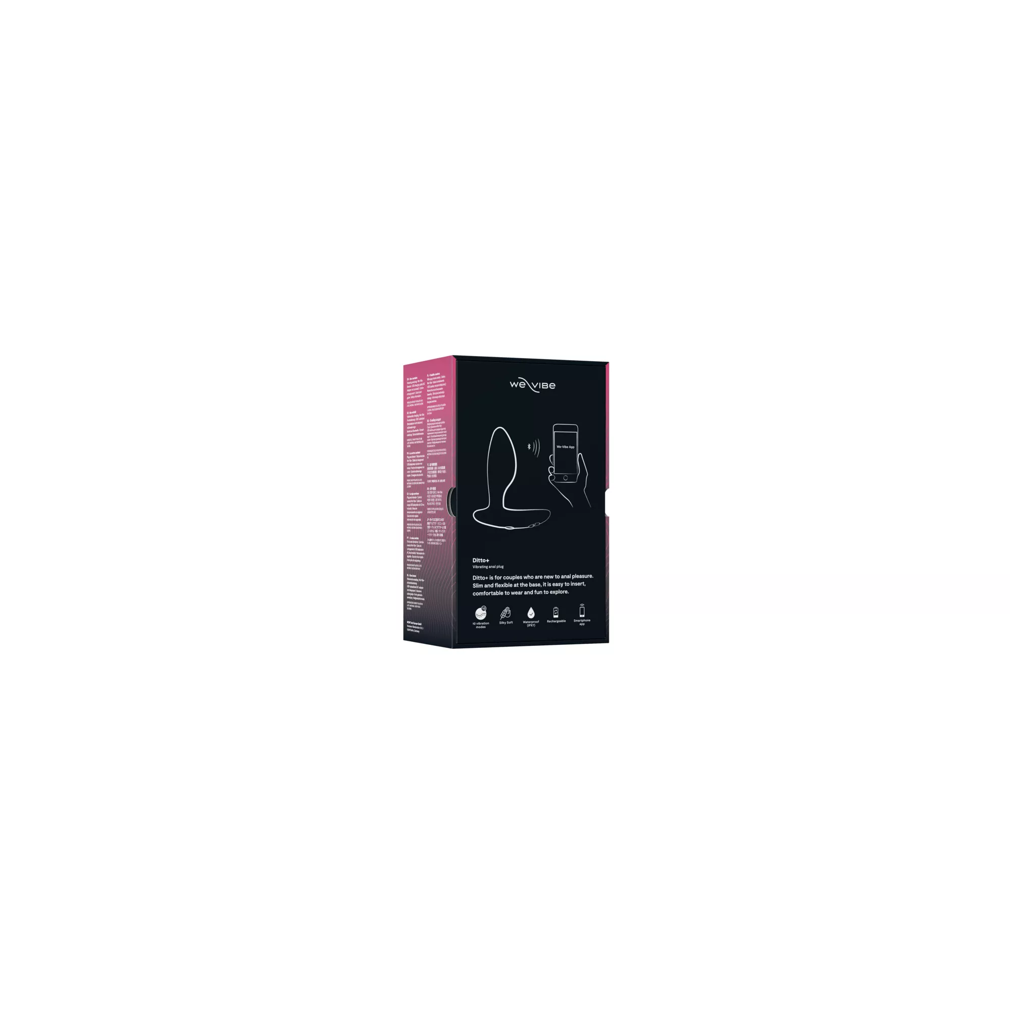 We-Vibe Ditto+ Vibrating Butt Plug Satin Black at Spencer's