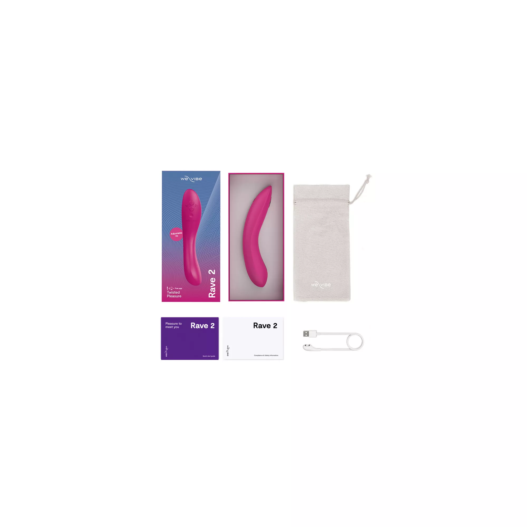 We-Vibe Rave 2 G-Spot Vibrator Pink at Spencer's
