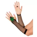 Weed Leaf Mesh Fingerless Gloves at Spencer's