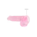 Pink Realistic Suction Cup Dildo with Balls - 6.7 Inch at Spencer's