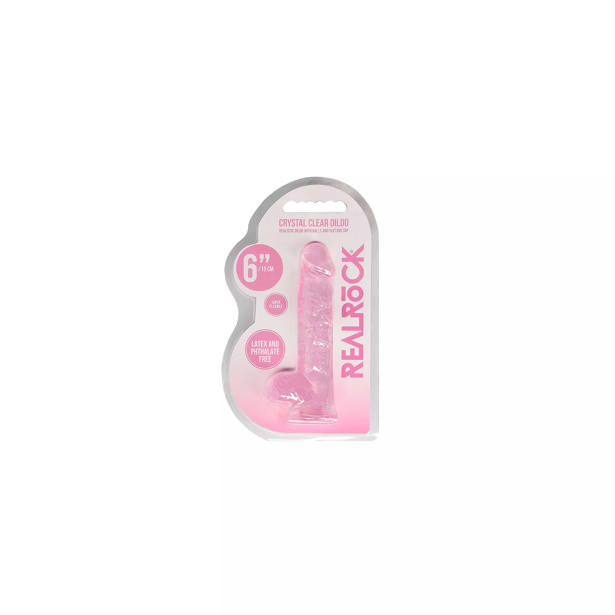 Pink Realistic Suction Cup Dildo with Balls - 6.7 Inch at Spencer's