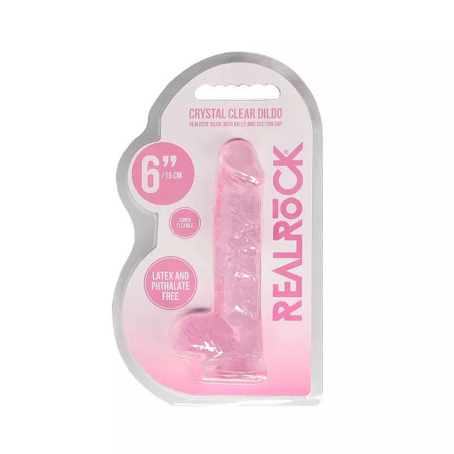 Pink Realistic Suction Cup Dildo with Balls - 6.7 Inch at Spencer's