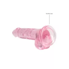 Pink Realistic Suction Cup Dildo with Balls - 7.5 Inch at Spencer's