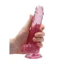 Pink Realistic Suction Cup Dildo with Balls - 7.5 Inch at Spencer's