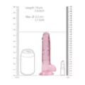 Pink Realistic Suction Cup Dildo with Balls - 7.5 Inch at Spencer's