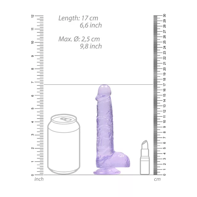 Purple Realistic Suction Cup Dildo - 6.7 Inch at Spencer's
