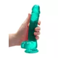 Turquoise Realistic Suction Cup Dildo - 8.3 Inch at Spencer's