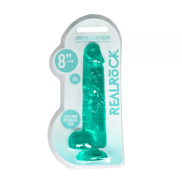 Turquoise Realistic Suction Cup Dildo - 8.3 Inch at Spencer's