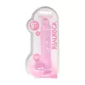 Clear Pink Realistic Suction Cup Dildo with Balls - 9 Inch at Spencer's
