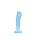 Clear Blue Non-Realistic Suction Cup Dildo - 7 Inch at Spencer's