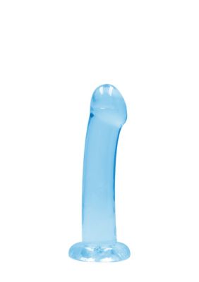 Clear Blue Non-Realistic Suction Cup Dildo - 7 Inch