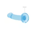 Clear Blue Non-Realistic Suction Cup Dildo - 7 Inch at Spencer's