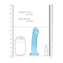 Clear Blue Non-Realistic Suction Cup Dildo - 7 Inch at Spencer's