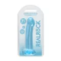 Clear Blue Non-Realistic Suction Cup Dildo - 7 Inch at Spencer's
