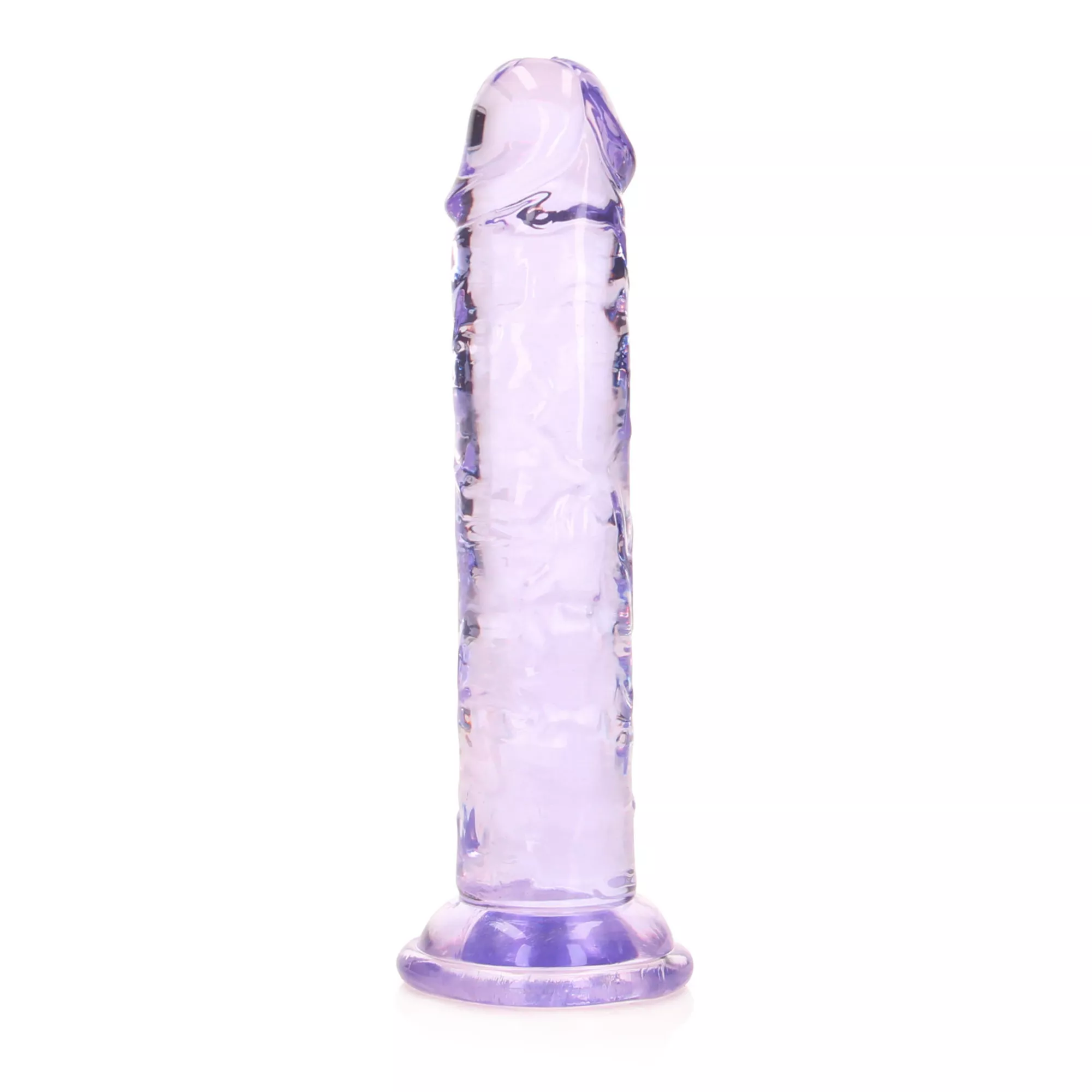 Clear Purple Realistic Suction Cup Dildo - 6 Inch at Spencer's