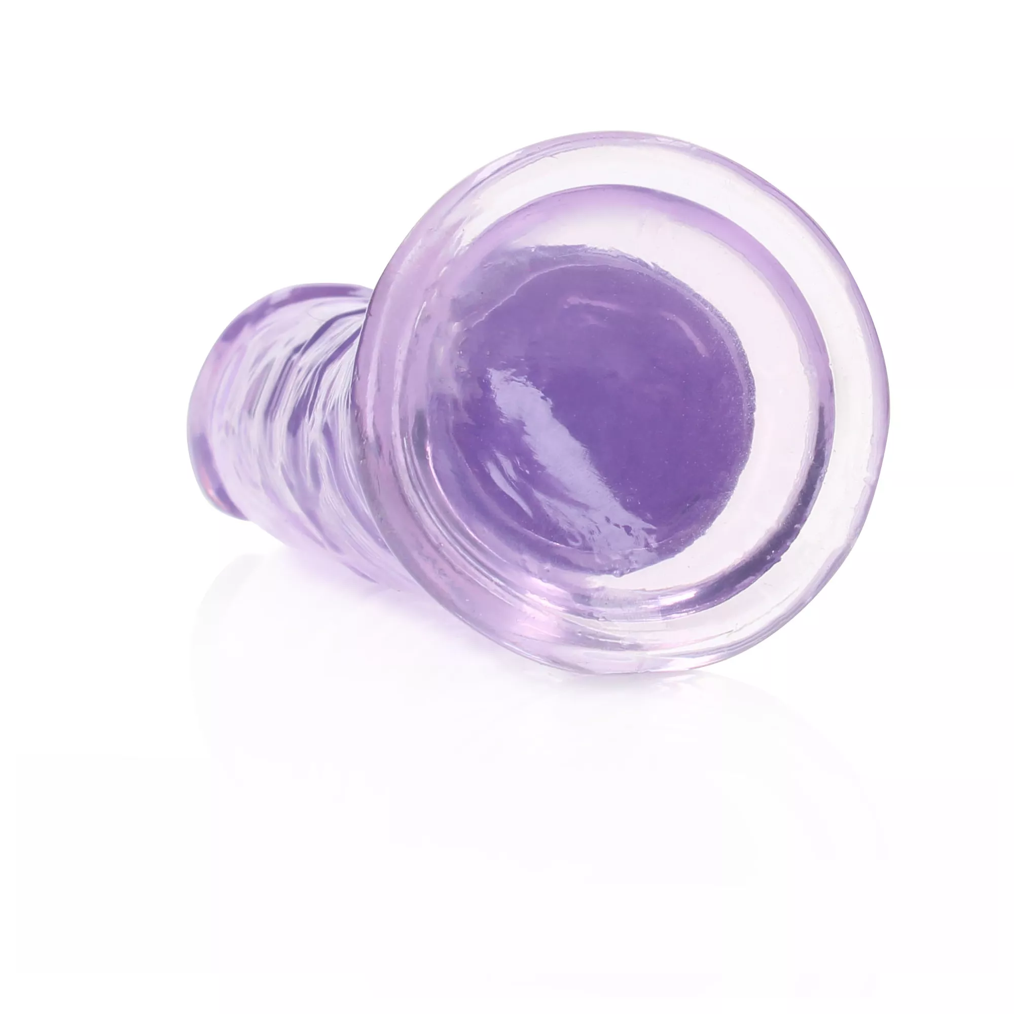 Clear Purple Realistic Suction Cup Dildo - 6 Inch at Spencer's
