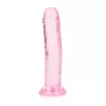 Clear Pink Realistic Suction Cup Dildo - 6 Inch at Spencer's