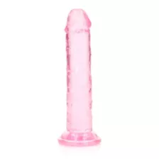 Clear Pink Realistic Suction Cup Dildo - 6 Inch at Spencer's