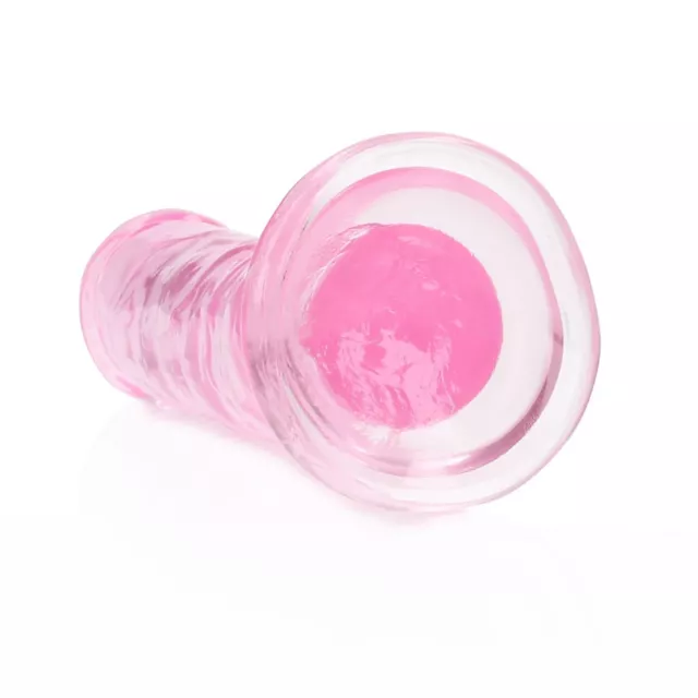 Clear Pink Realistic Suction Cup Dildo - 6 Inch at Spencer's