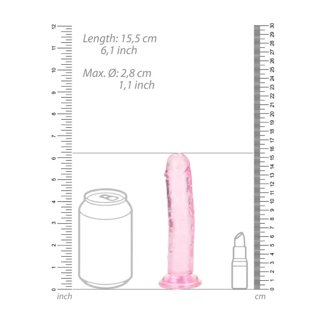 Clear Pink Realistic Suction Cup Dildo - 6 Inch at Spencer's