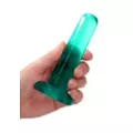 Clear Turquoise Non-Realistic Suction Cup Dildo - 5 Inch at Spencer's