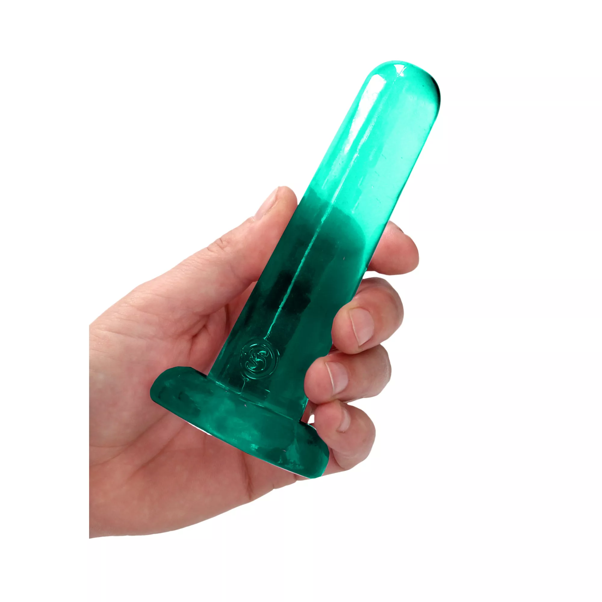 Clear Turquoise Non-Realistic Suction Cup Dildo - 5 Inch at Spencer's
