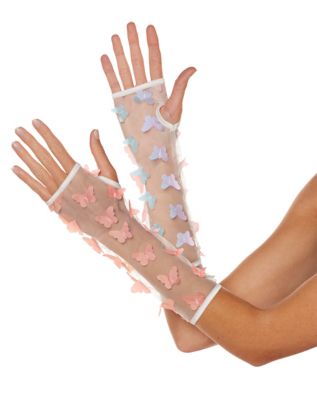 Mesh 3D Butterfly Gloves - Spencer's