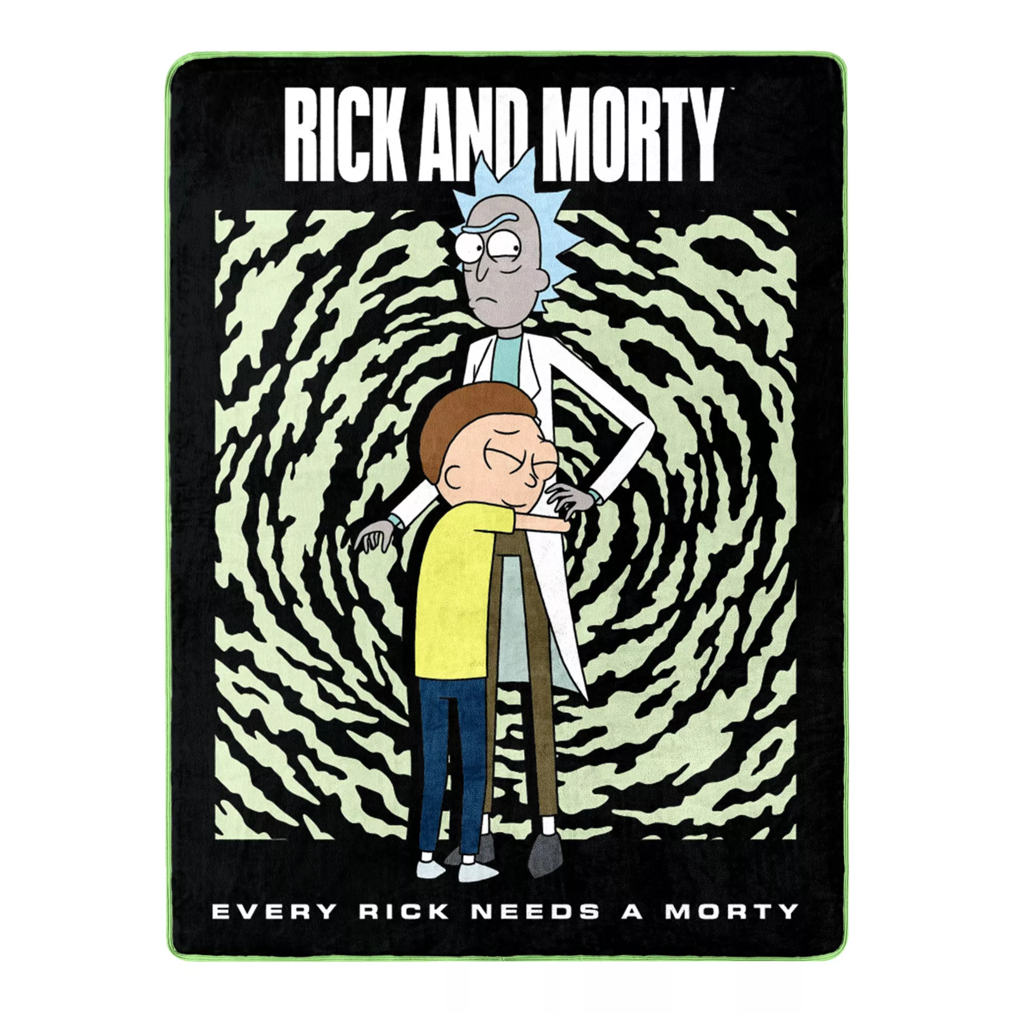 Rick and Morty Hug Fleece Blanket at Spencer's