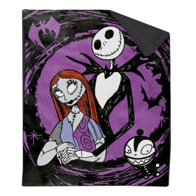 Jack Skellington and Sally Portrait Sherpa Fleece Blanket - The Nightm