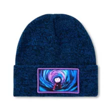 Coraline Swirl Patch Cuff Beanie Hat at Spencer's