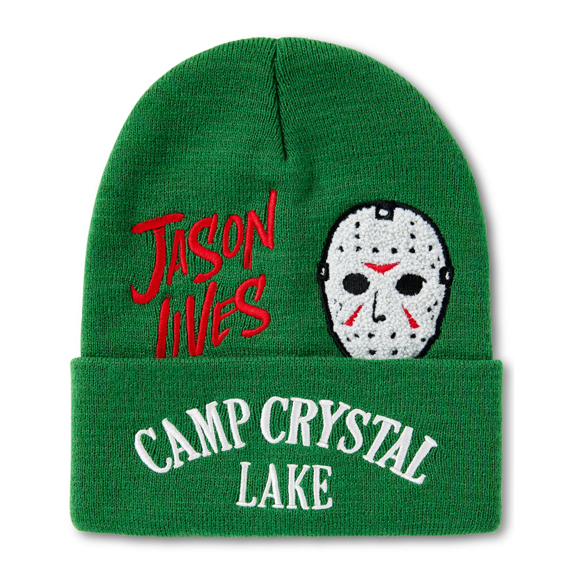 Jason Voorhees Mask Camp Crystal Lake Cuff Beanie Hat - Friday the 13th at Spencer's