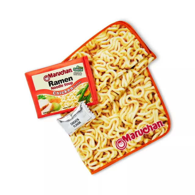 Maruchan Ramen Noodle Fleece Blanket and Plush Set at Spencer's