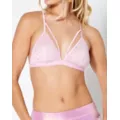 Pink Sparkle Strappy Bralette at Spencer's