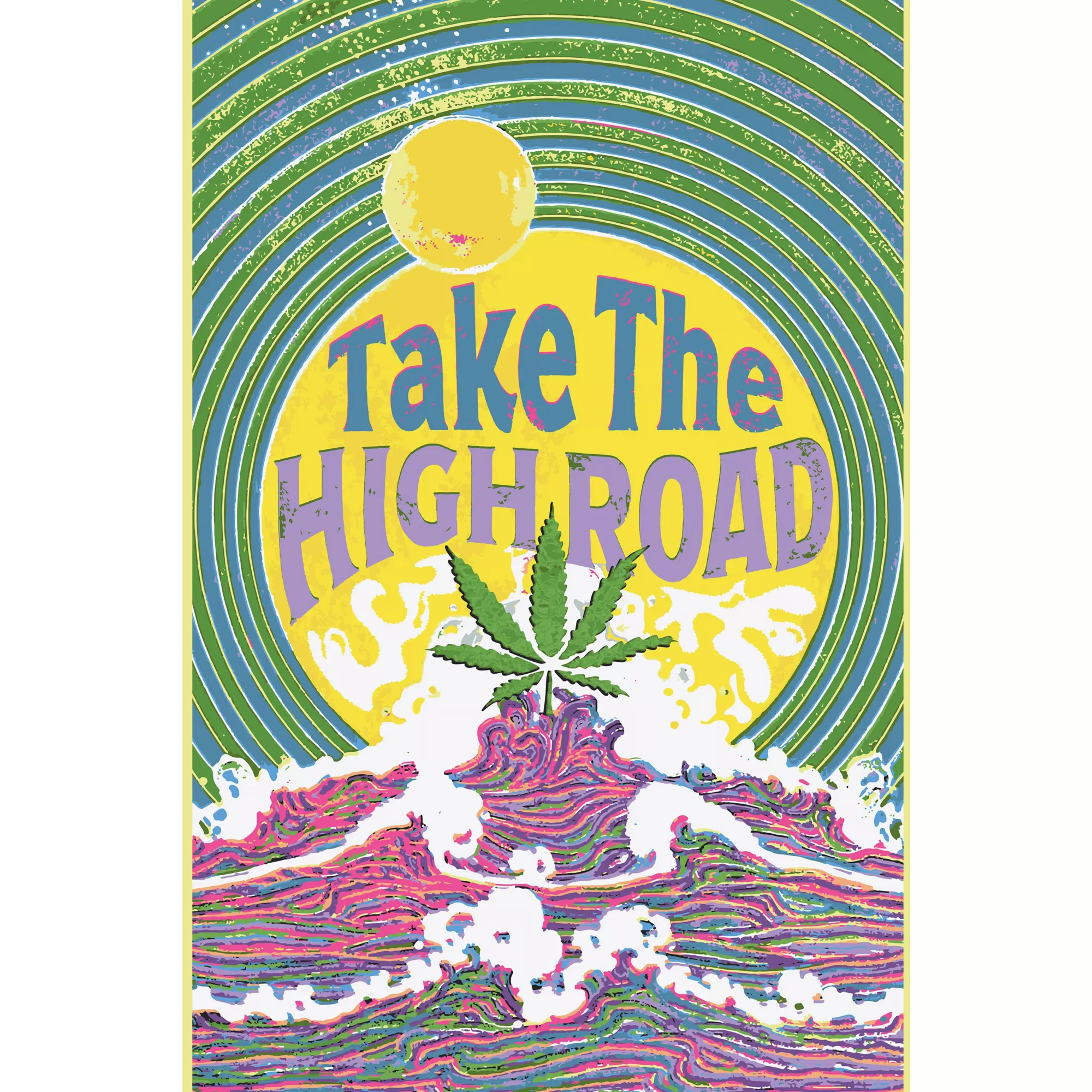 Take the High Road Weed Leaf Poster at Spencer's