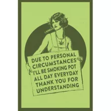 Due to Personal Circumstances Pot Poster at Spencer's