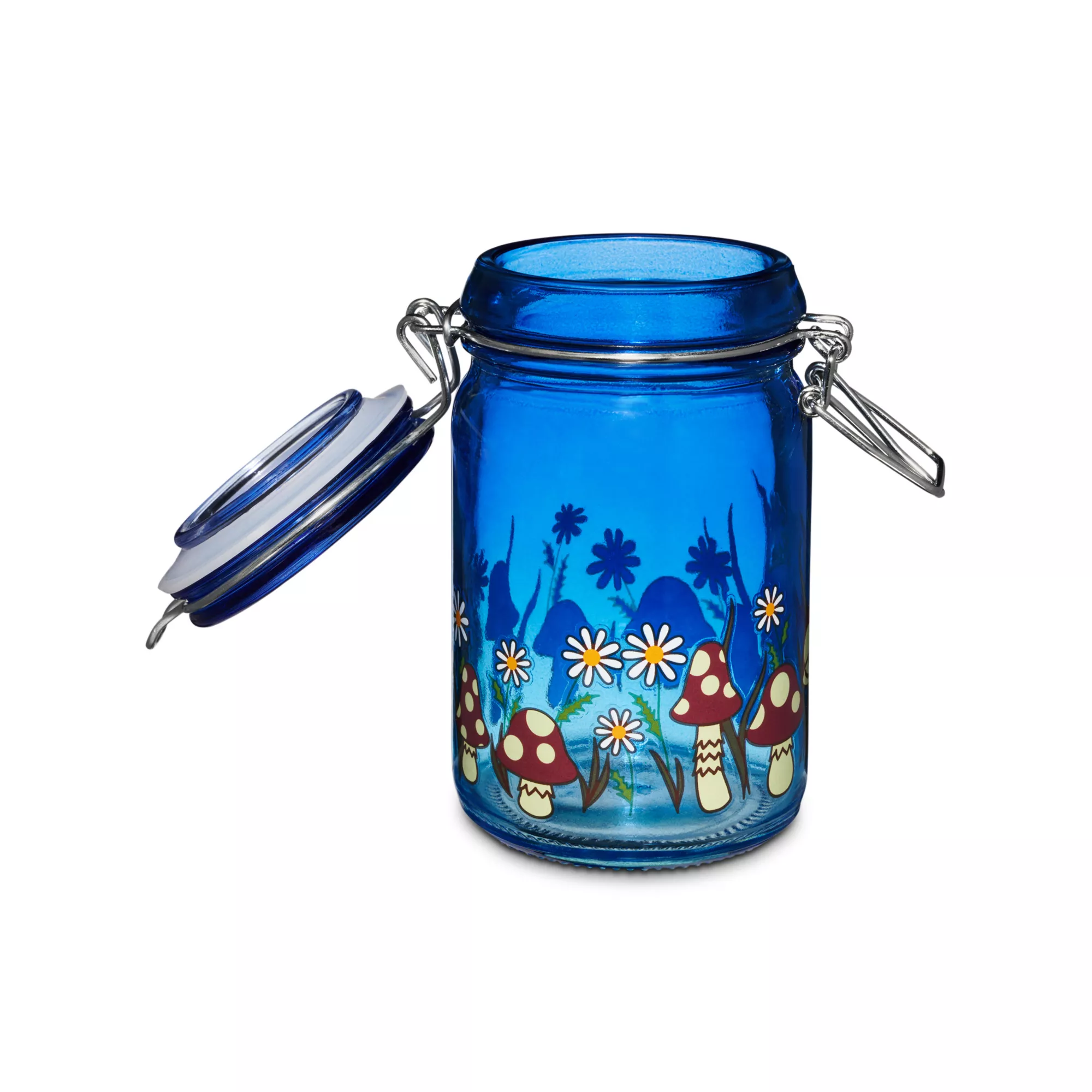 Blue Mushroom Flower Stash Jar - 8.5 oz. at Spencer's