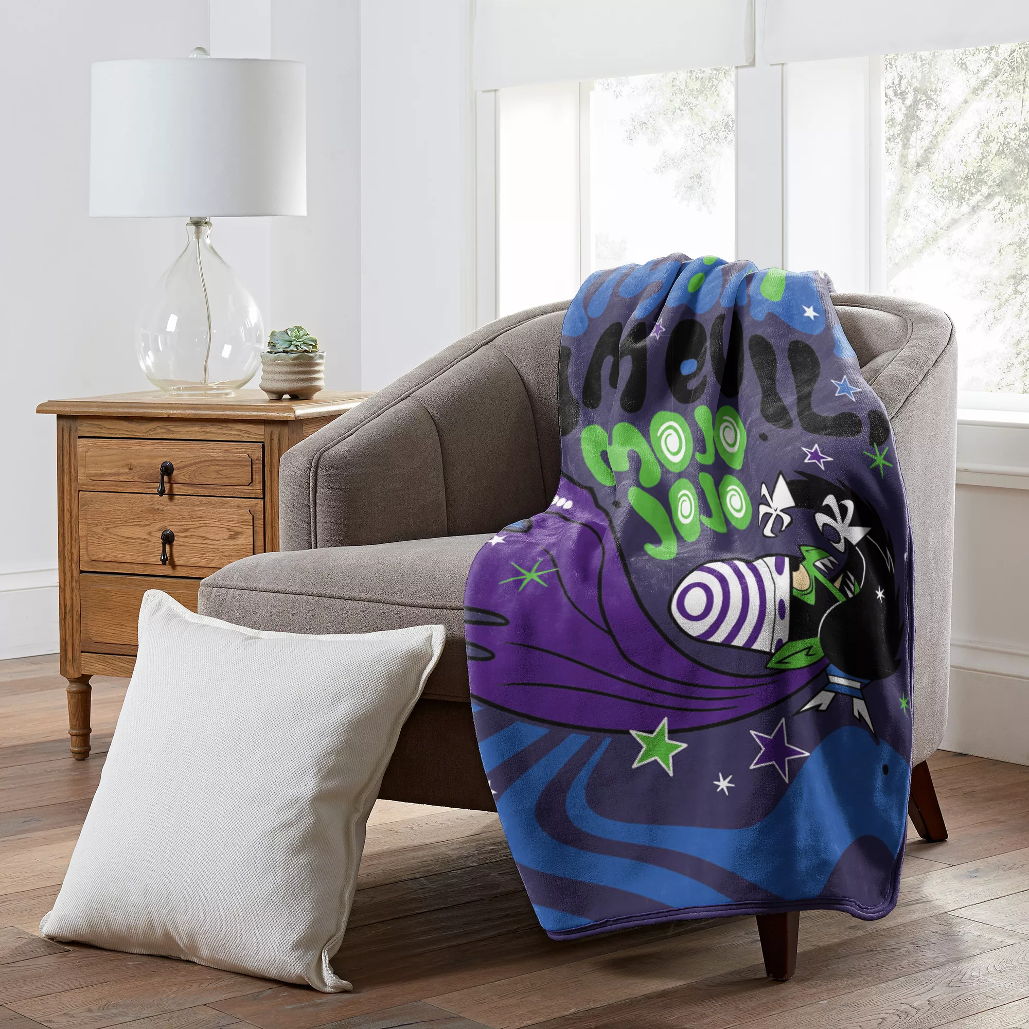 The Powerpuff Girls Bad Evil Mojo Jojo Fleece Blanket at Spencer's