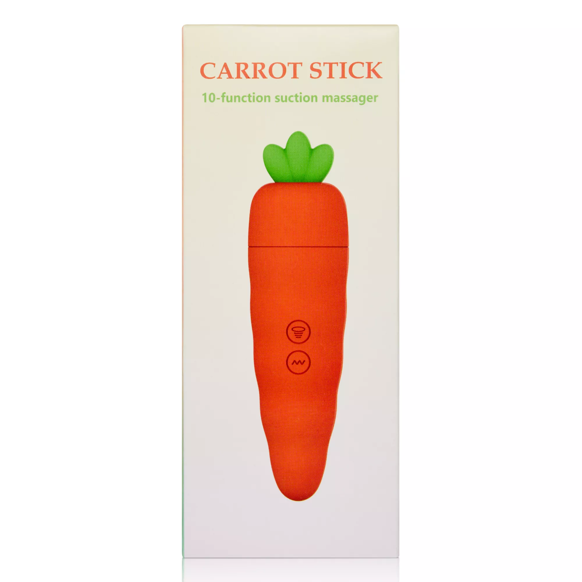 Carrot Stick 10-Function Rechargeable Waterproof Suction Massager - 5.7 Inch at Spencer's