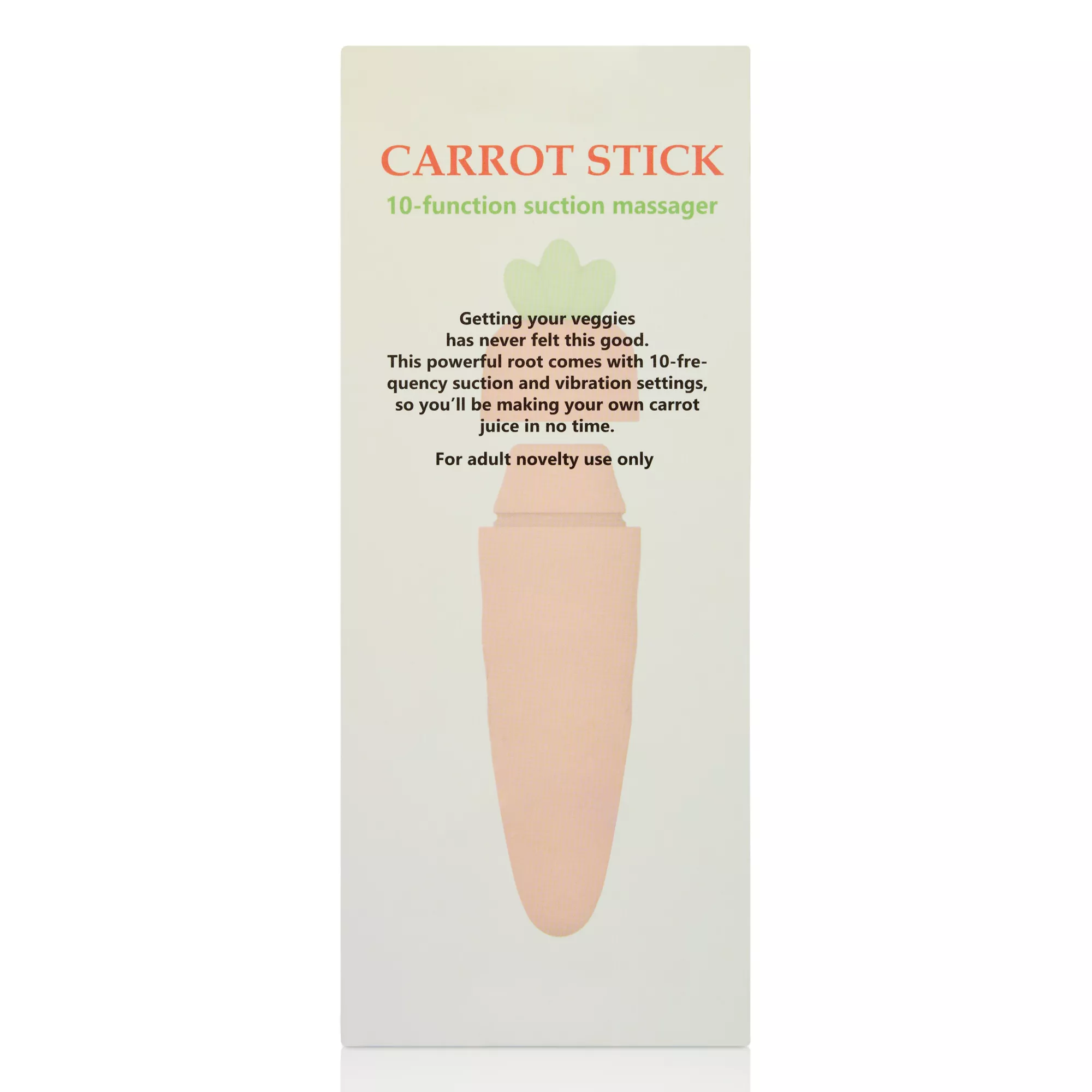 Carrot Stick 10-Function Rechargeable Waterproof Suction Massager - 5.7 Inch at Spencer's