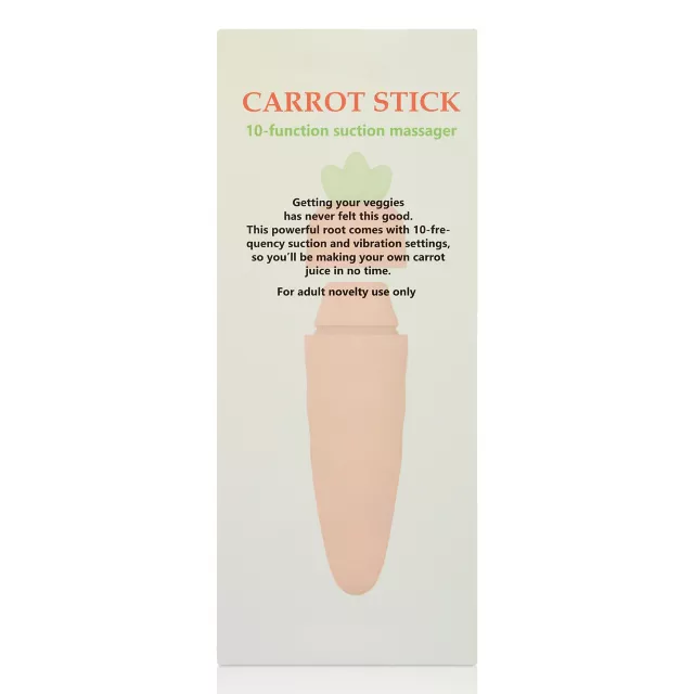 Carrot Stick 10-Function Rechargeable Waterproof Suction Massager - 5.7 Inch at Spencer's