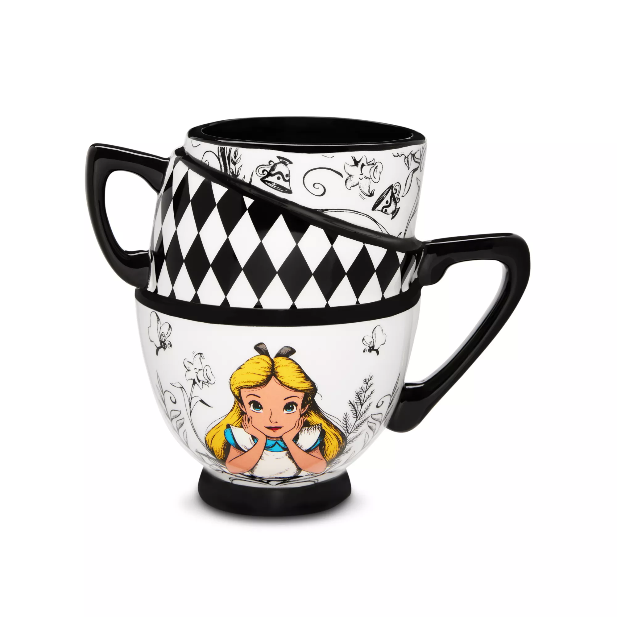 Alice in Wonderland Stacked Coffee Mugs - 20 oz.