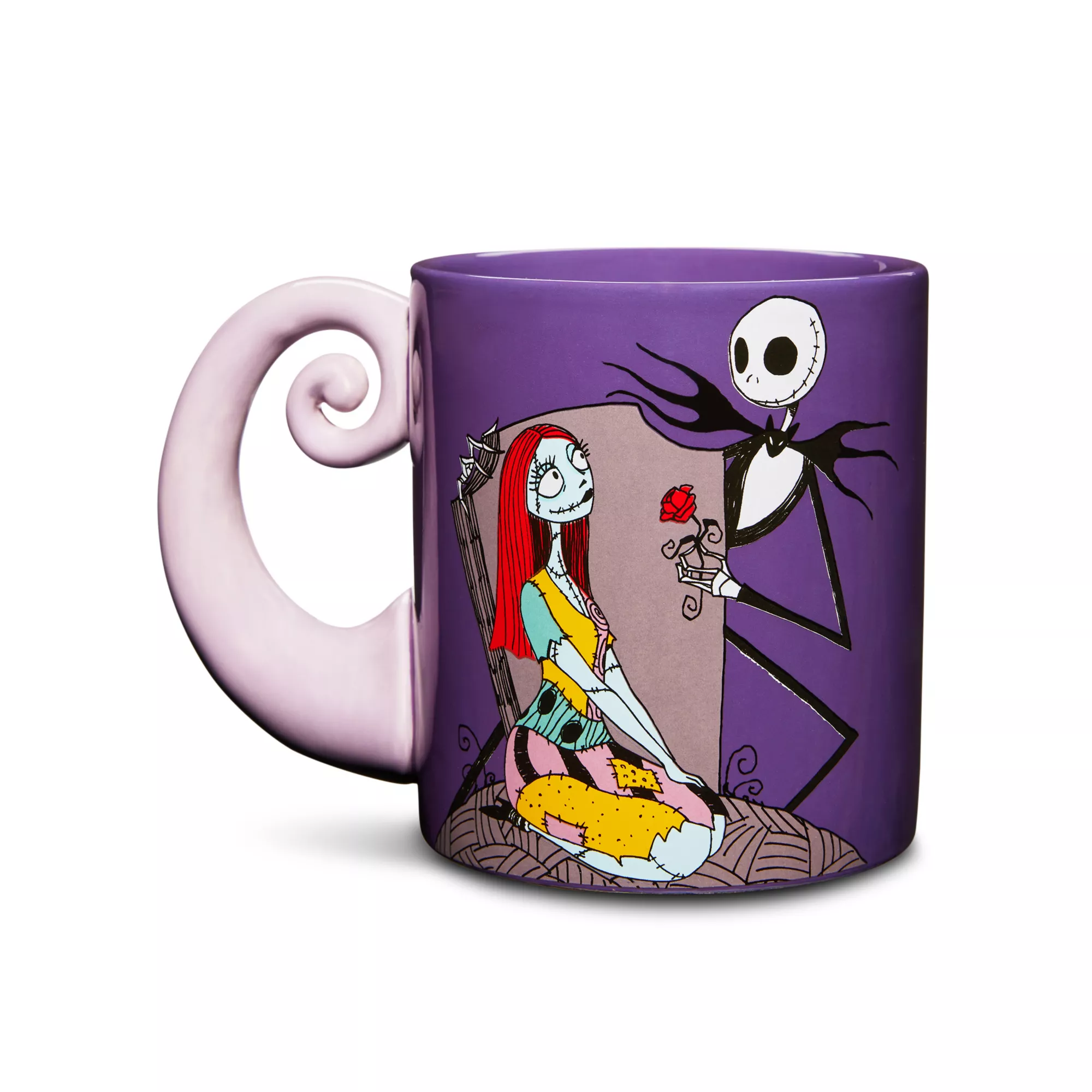 Jack Skellington and Sally Curled Handle Coffee Mug 20 oz. - The Nightmare Before Christmas at Spencer's