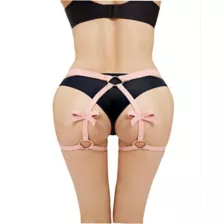 Light Pink Adjustable Garter with Bows at Spencer's
