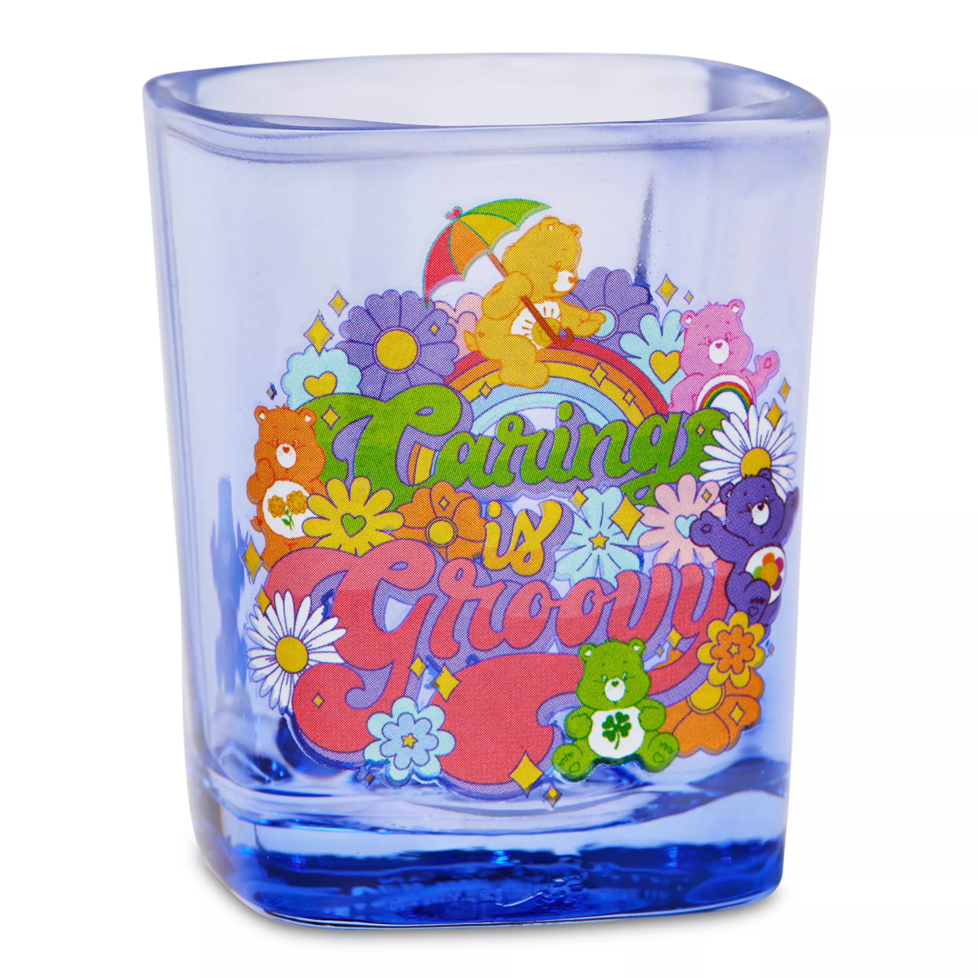 Caring is Groovy Square Shot Glass 2 oz. - Care Bears at Spencer's