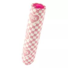 Fuck Love 10-Function Pink Checkered Rechargeable Vibrator 3.5 Inch - Sexology at Spencer's