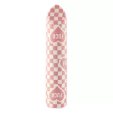 Fuck Love 10-Function Pink Checkered Rechargeable Vibrator 3.5 Inch - Sexology at Spencer's