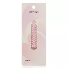 Fuck Love 10-Function Pink Checkered Rechargeable Vibrator 3.5 Inch - Sexology at Spencer's