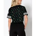 Stoned Weed Leaf Cropped Jersey at Spencer's