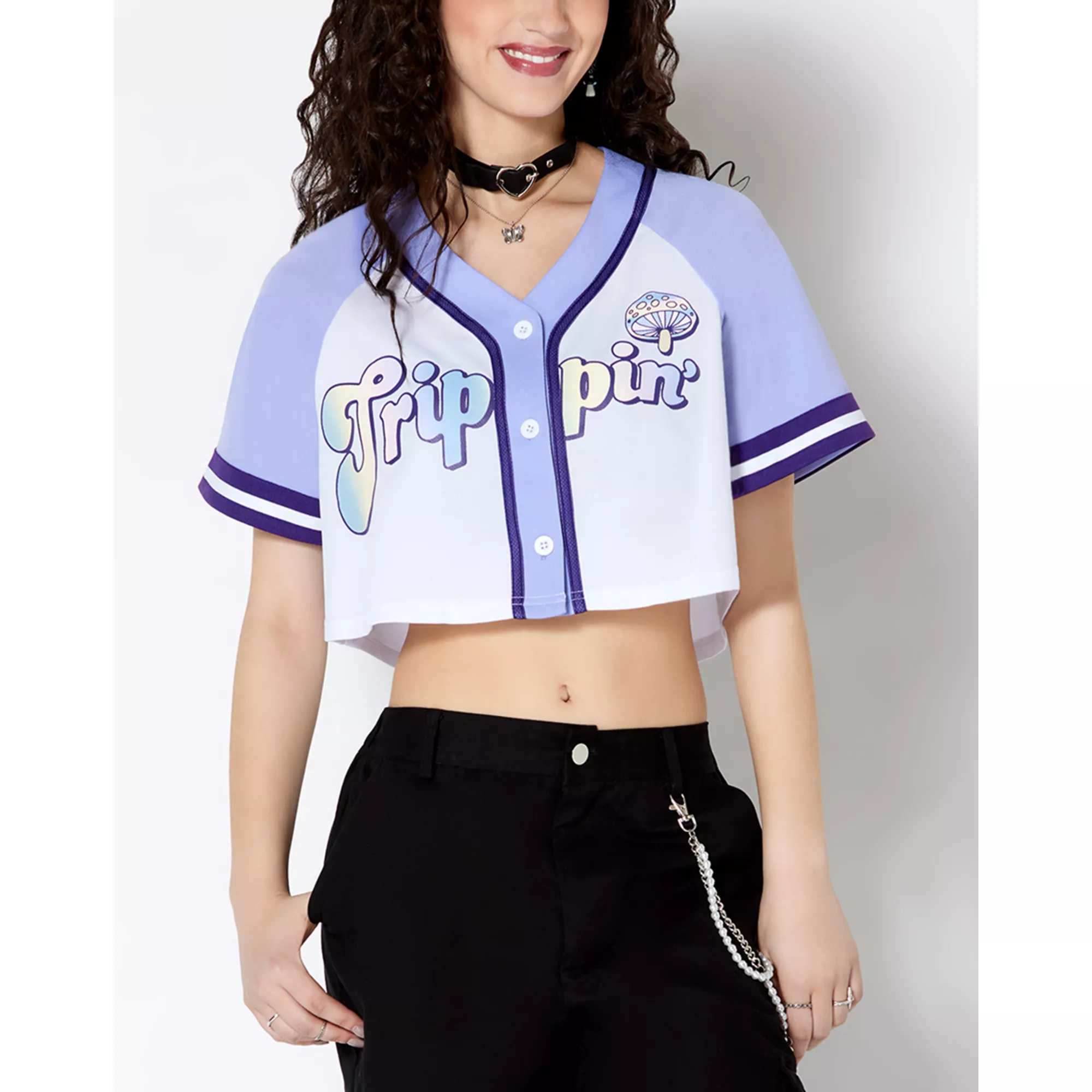 Trippin Cropped Jersey at Spencer's